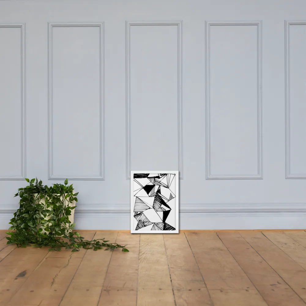 Dynamic Geometry in Ink | Poster with White Frame | 12″×16″