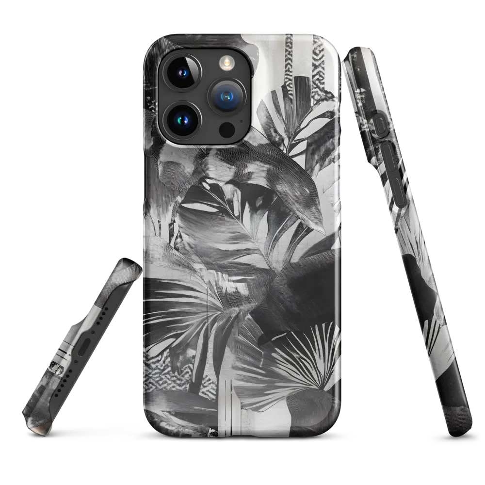 Monochrome Serenity in Tropical Foliage
