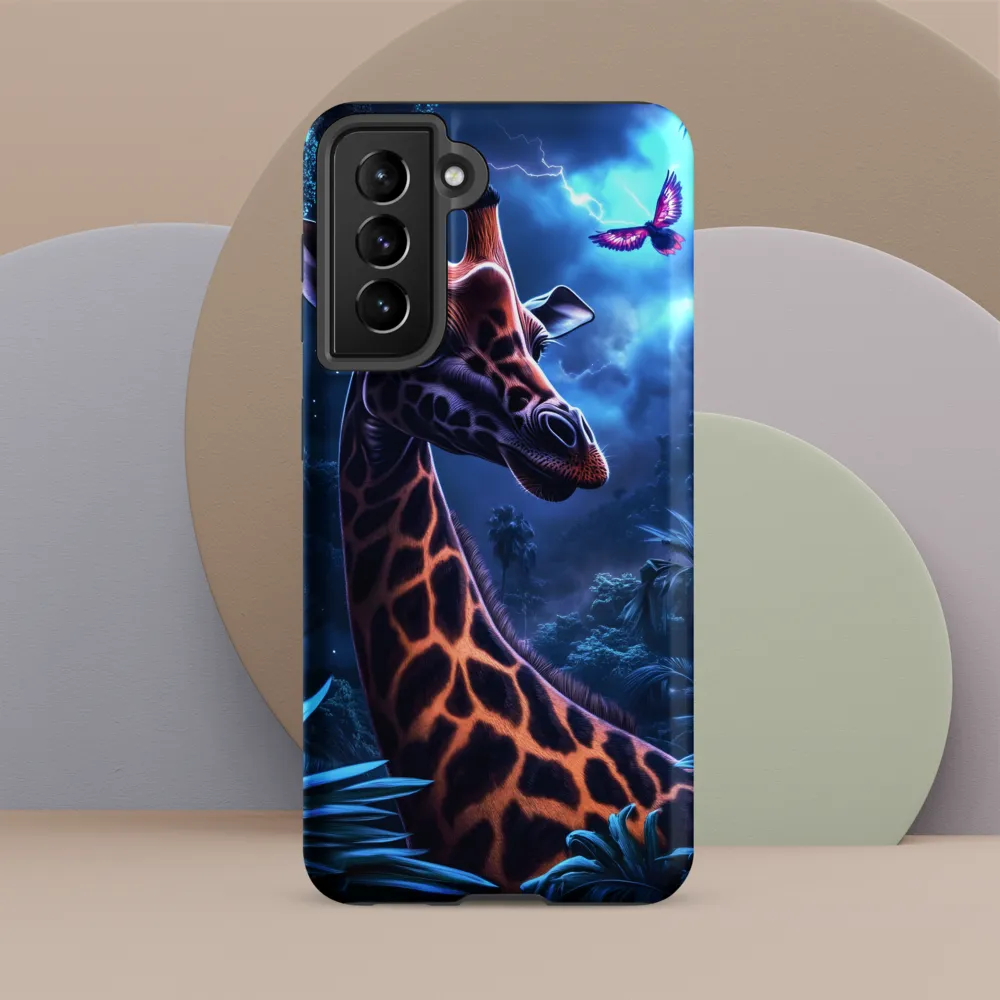 Mystical Giraffe in Twilight Jungle