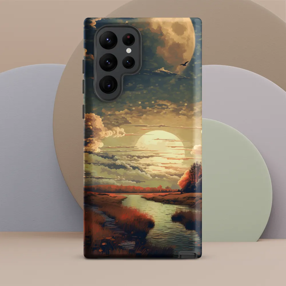 Whispers of Dusk: A Tranquil River Landscape