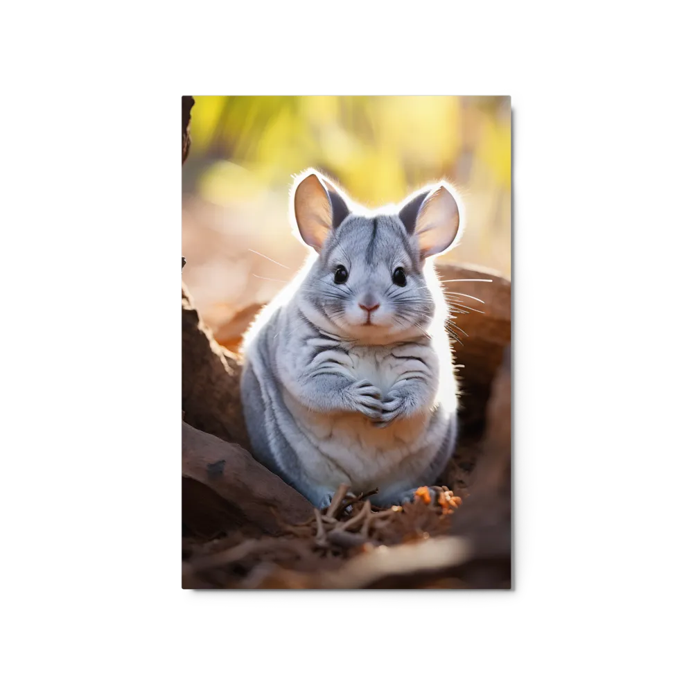 Gentle Whispers of Nature: The Chinchilla | Metal Print | 20″×30″
