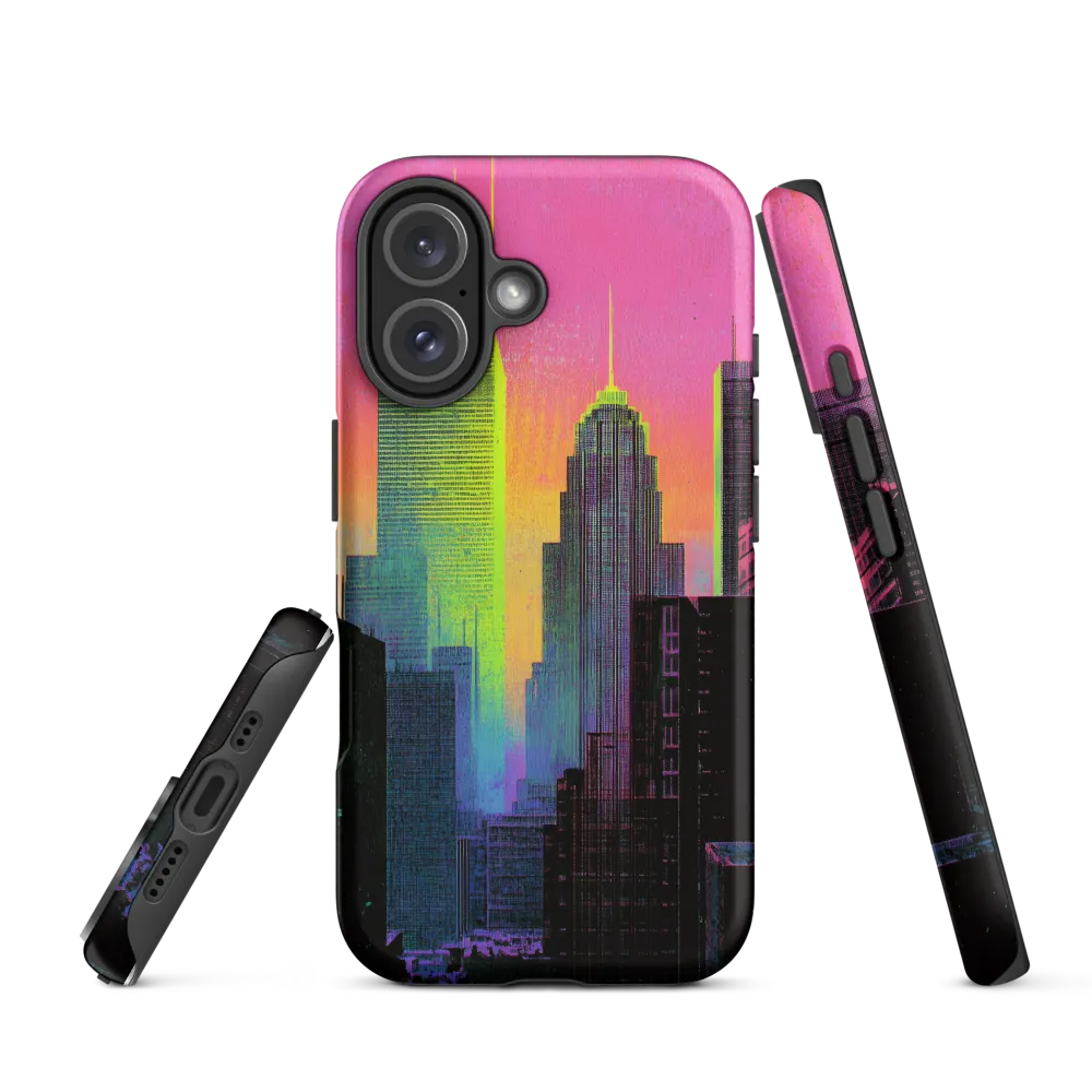 Neon Dreamscape: A Synthwave City | Phone Case