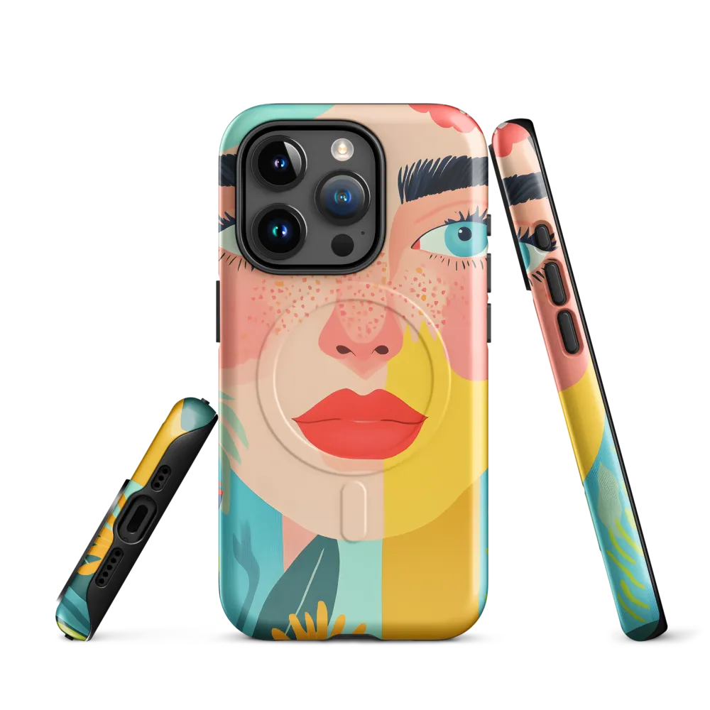 Floral Serenity: A Modern Portrait