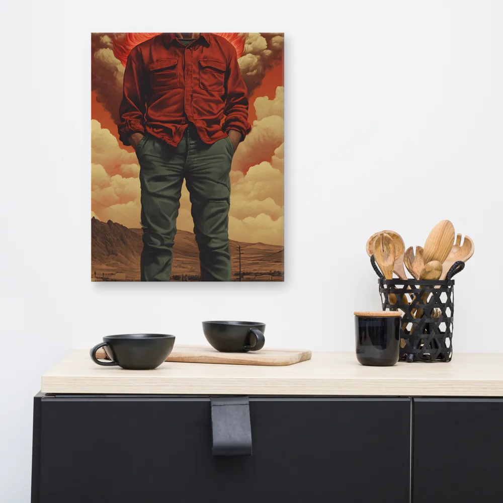 Defiant Spirit in a Surreal Landscape | Canvas | 16″×20″