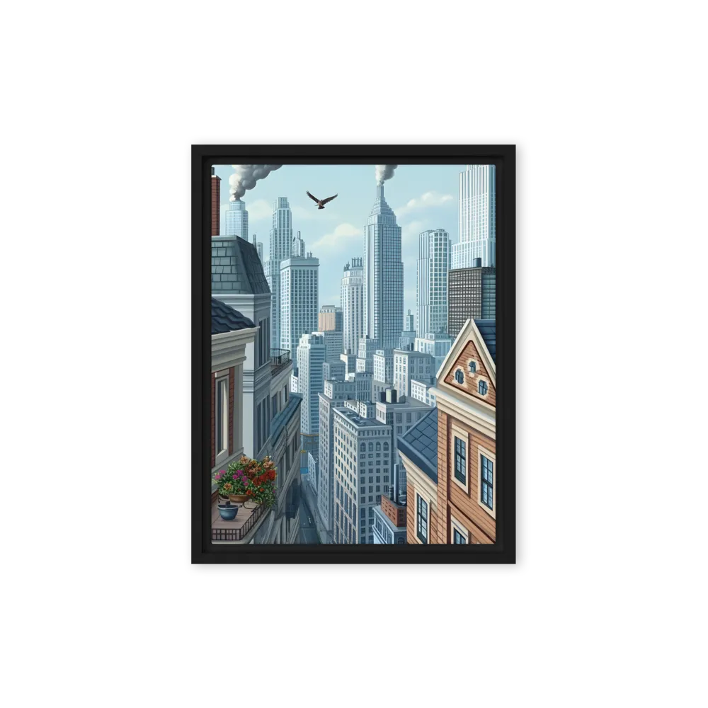Urban Symphony | Canvas with Black Frame | 9″×12″