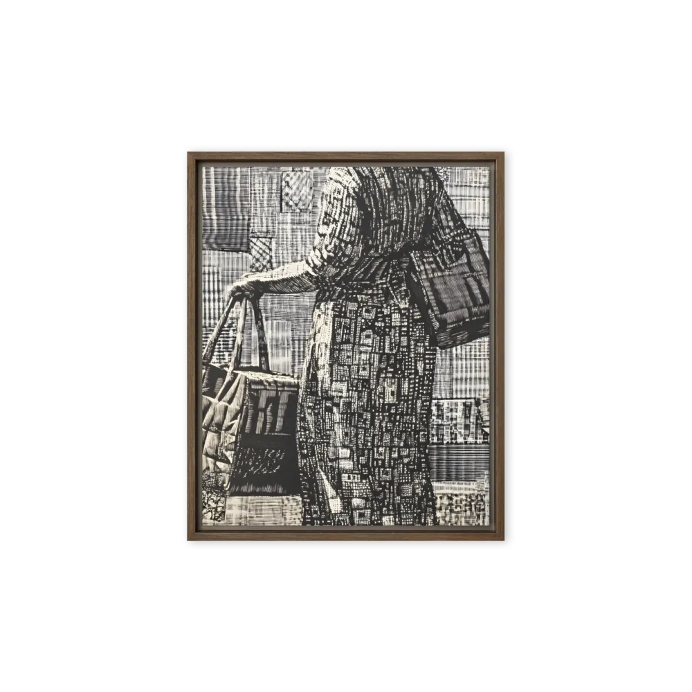 Urban Reflections: A Shopping Narrative | Canvas with Brown Frame | 8″×10″