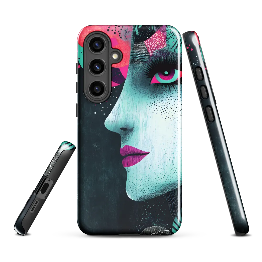 Mystical Beauty in Blue and Pink | Phone Case |  S24 Plus | Tough Case | Glossy