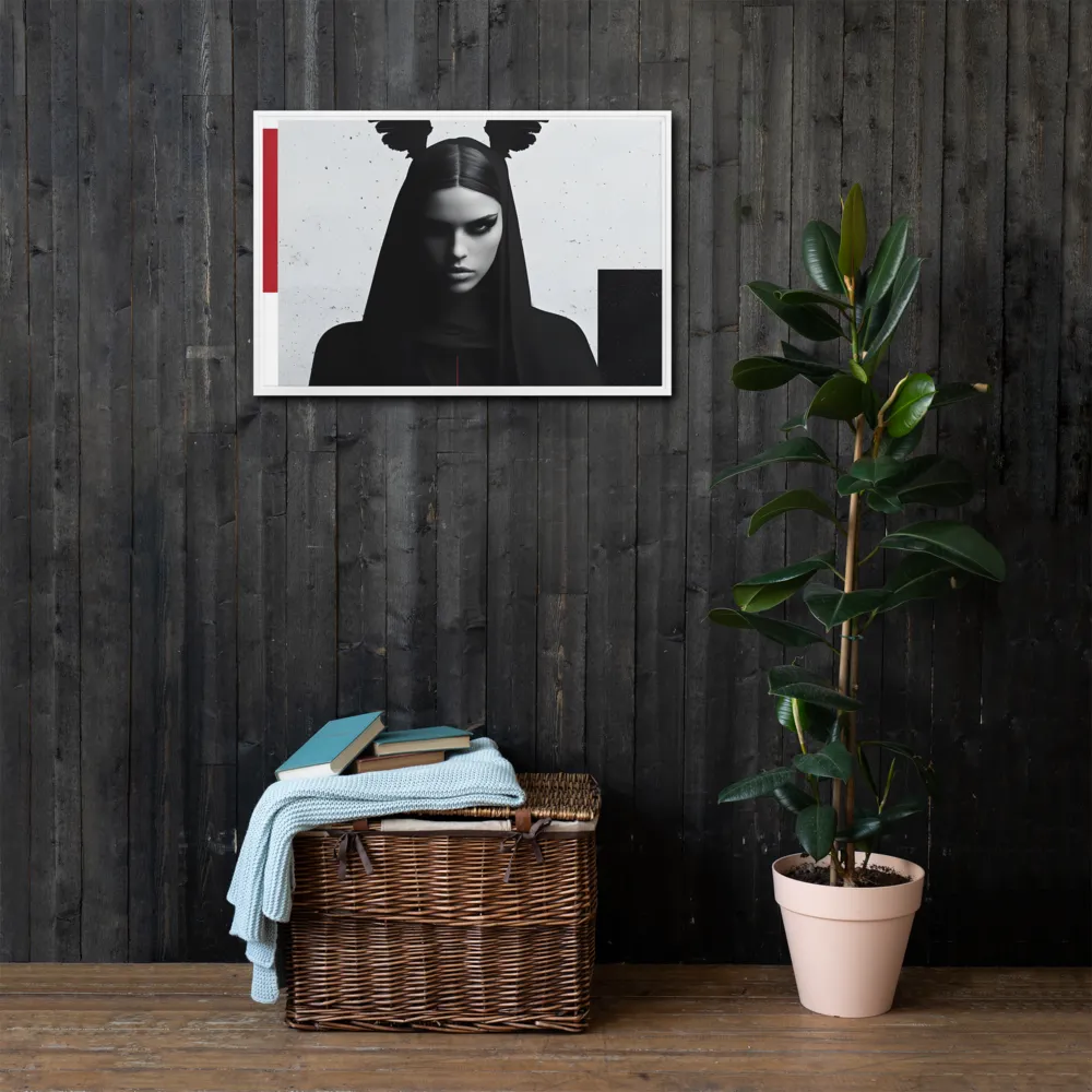 Whispers of Darkness | Canvas with White Frame | 20″×30″