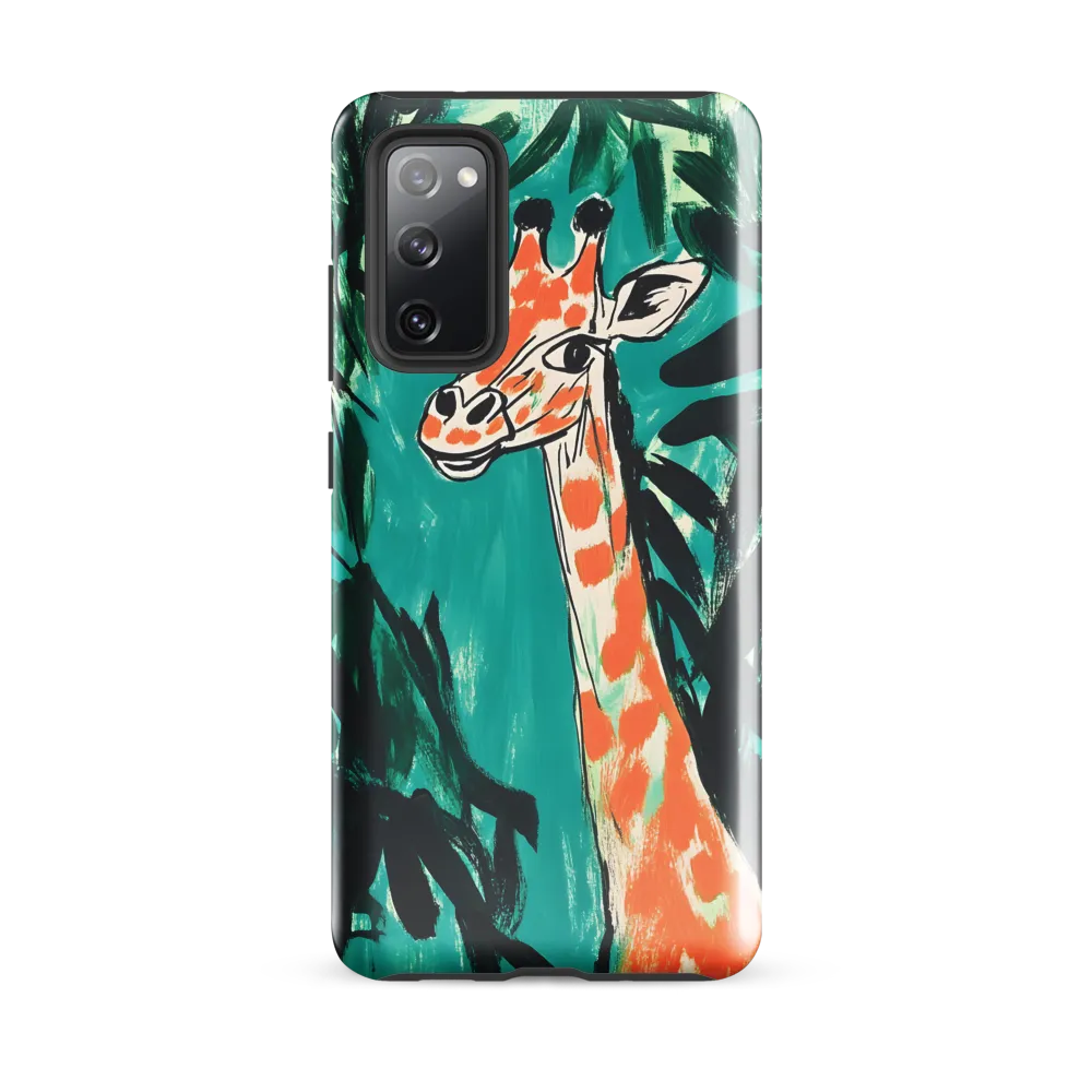 Curious Giraffe in Lush Greenery | Phone Case |  S20 FE | Tough Case | Glossy