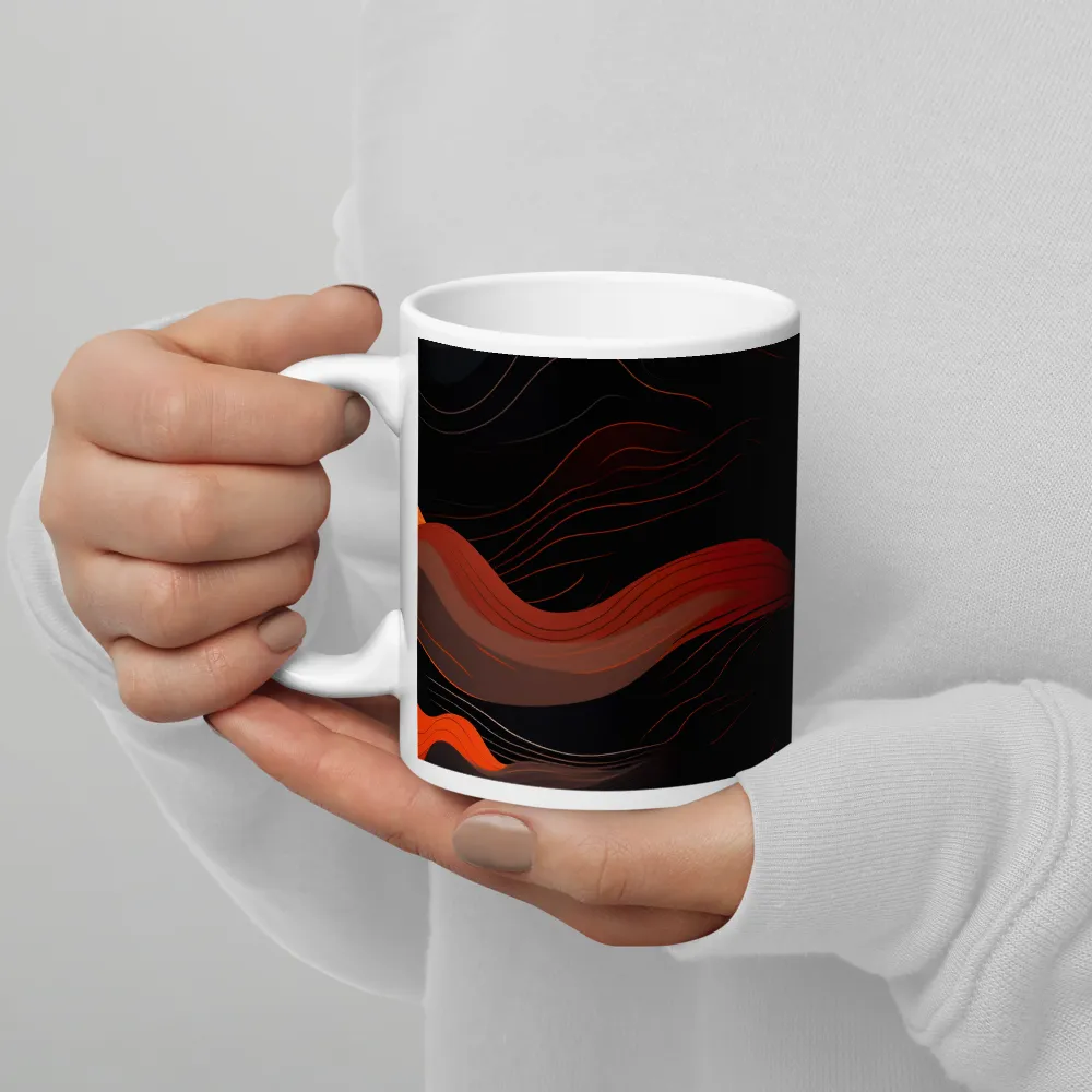 Dynamic Waves of Color | Mug with White inside | 11 oz