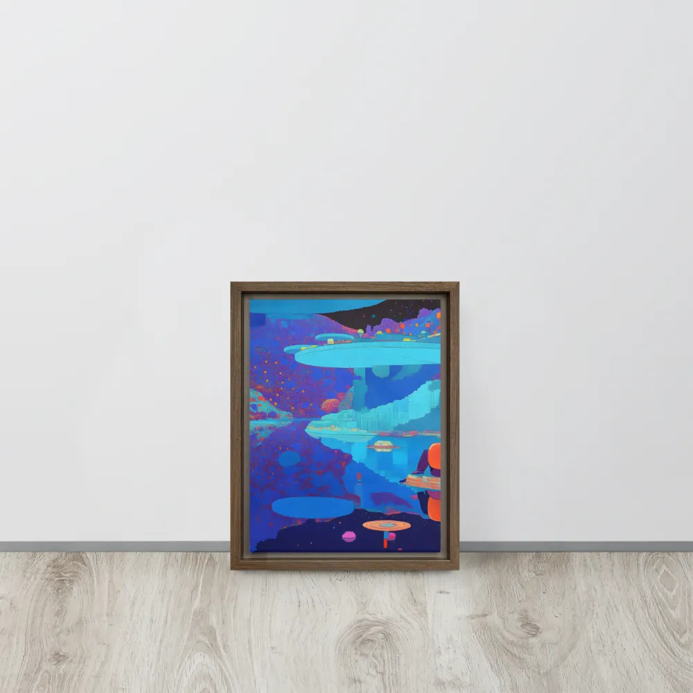 Reflections of Serenity | Canvas with Brown Frame | 9″×12″