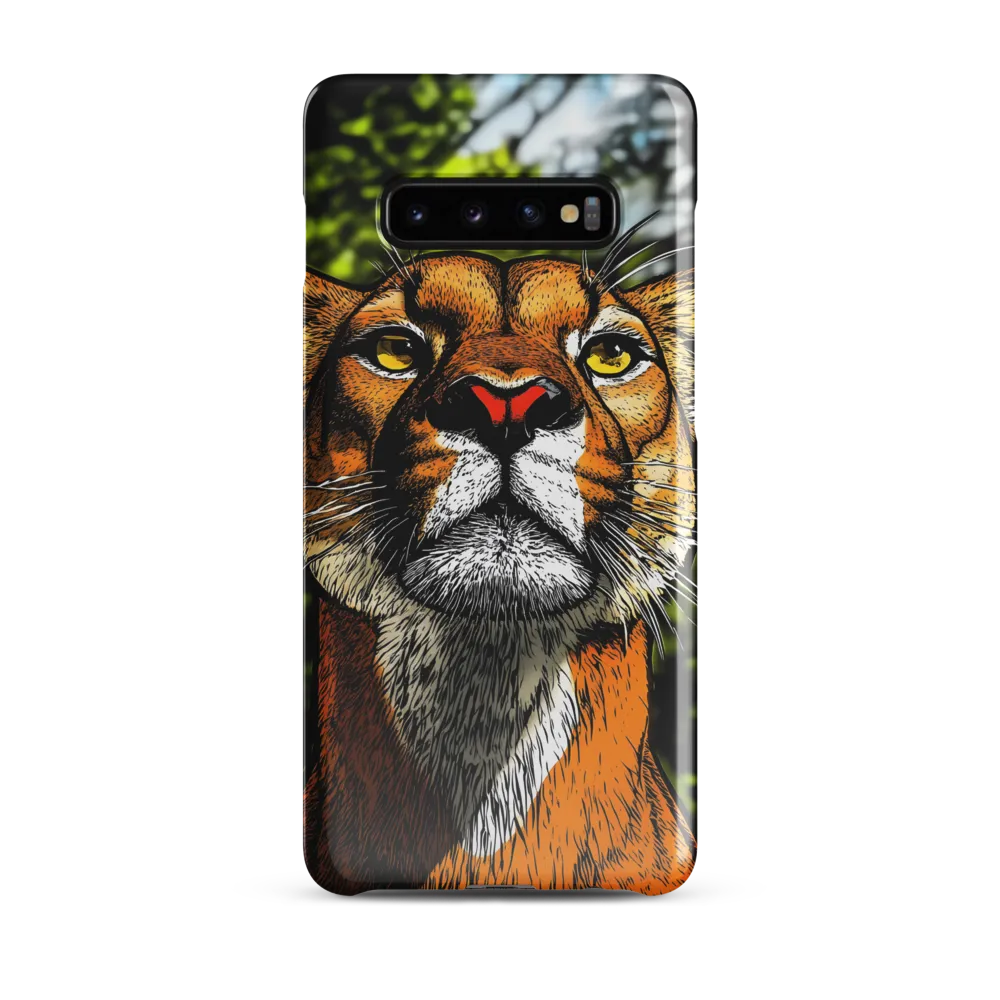 Regal Gaze: The Lioness in Focus | Phone Case |  S10 Plus | Snap Case | Glossy