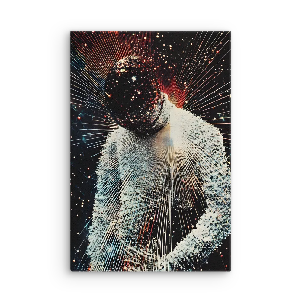 Ethereal Astronaut: A Journey Through the Cosmos | Thin Canvas | 12″×18″