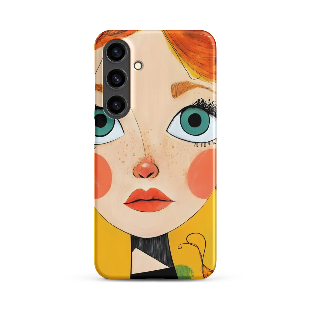 Whimsical Portrait of a Girl | Phone Case |  S24 Plus | Snap Case | Matte