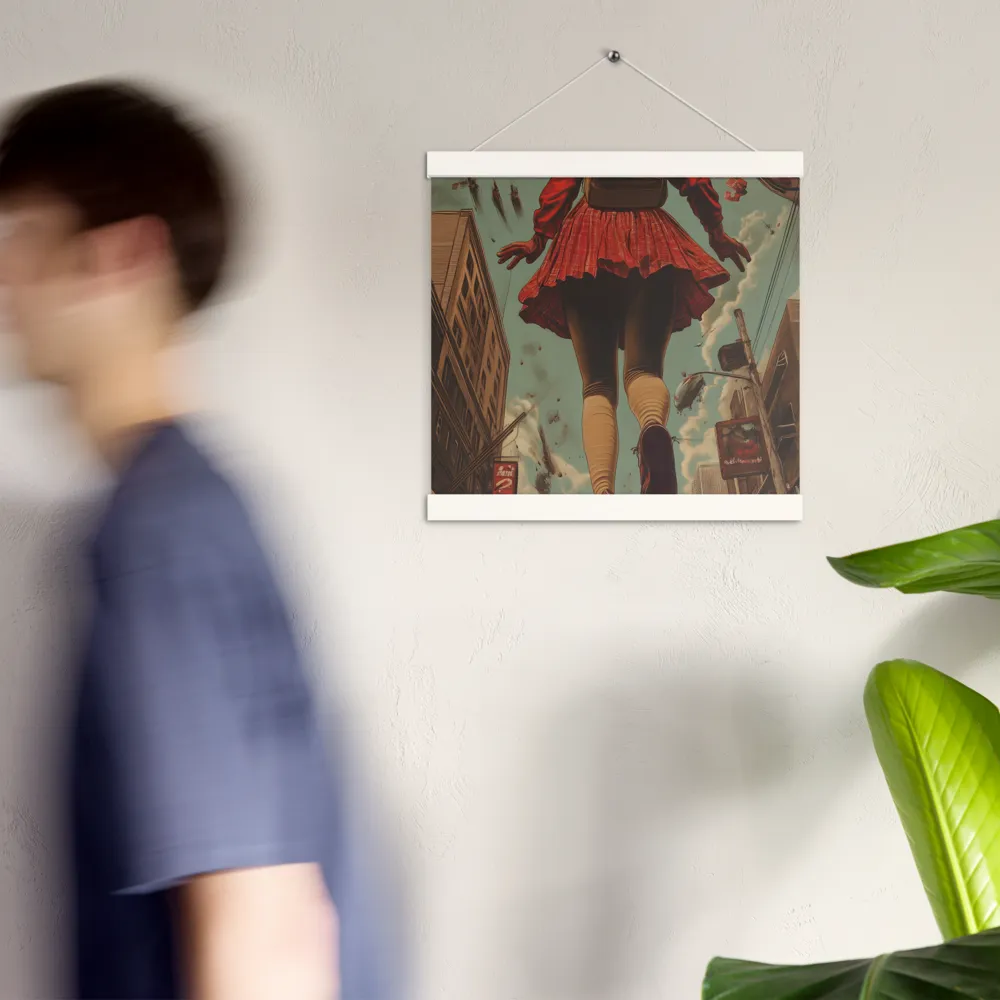 Flight of the Urban Dreamer | Poster With White Wood Hanger | 12″×12″