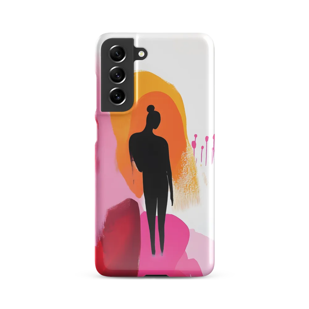 Silhouette in Colorful Abstraction