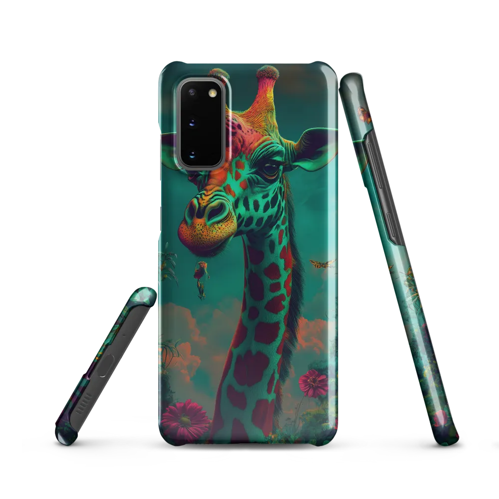 Whimsical Giraffe Among Blossoms