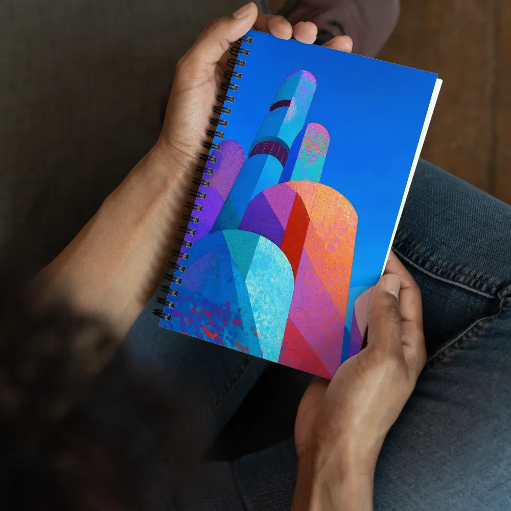 Vibrant Geometric Harmony | Spiral Notebook