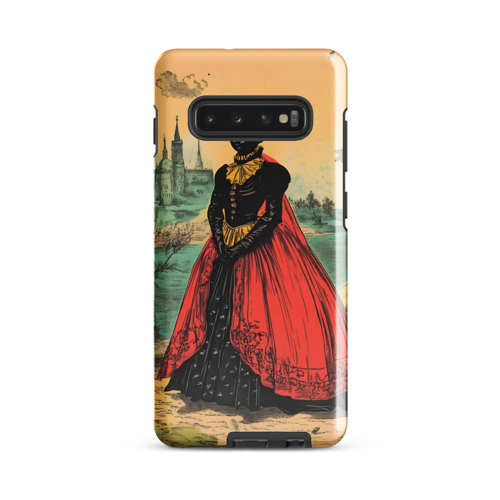 Elegance in Red and Gold | Phone Case |  S10 Plus | Tough Case | Glossy