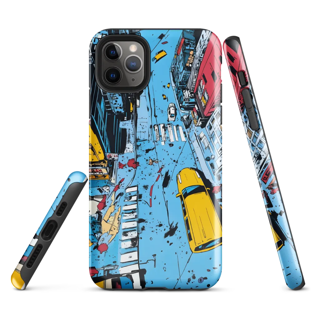 Urban Chaos: Aerial View of City Life | Phone Case |  11 Pro Max | Tough Case | Glossy