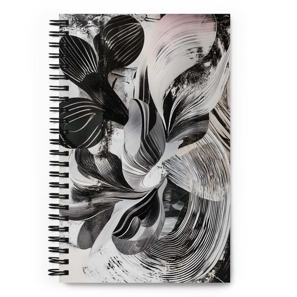 Fluid Harmony in Monochrome | Spiral Notebook