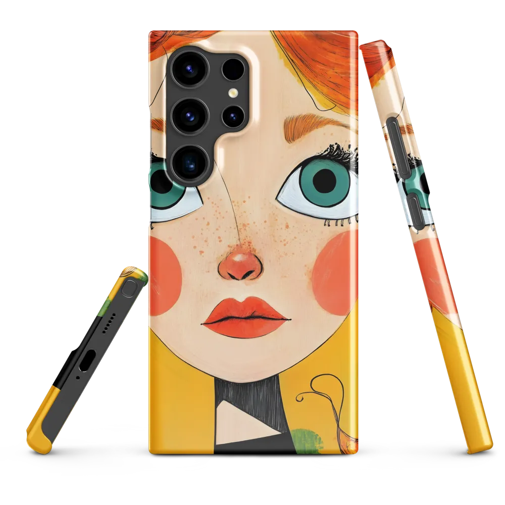 Whimsical Portrait of a Girl | Phone Case |  S24 Ultra | Snap Case | Glossy