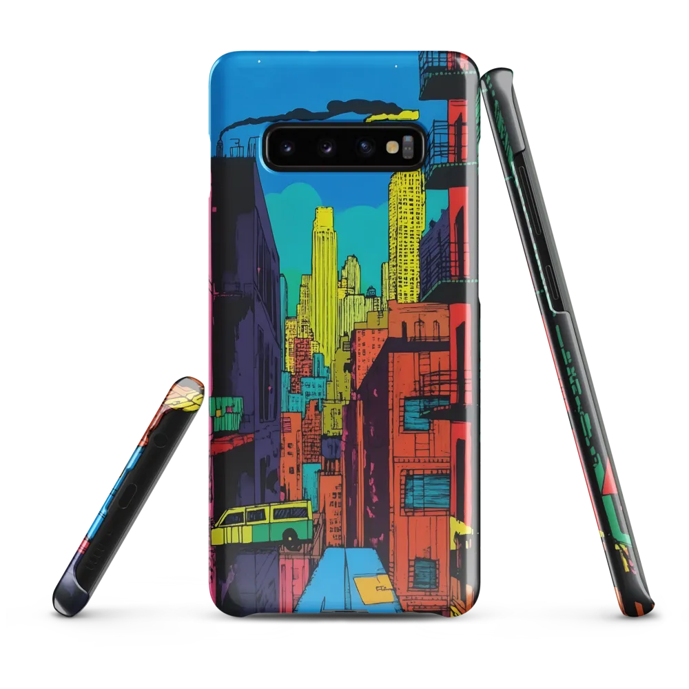 Urban Vibrance: A Pop Art Cityscape | Phone Case |  S10 Plus | Snap Case | Glossy