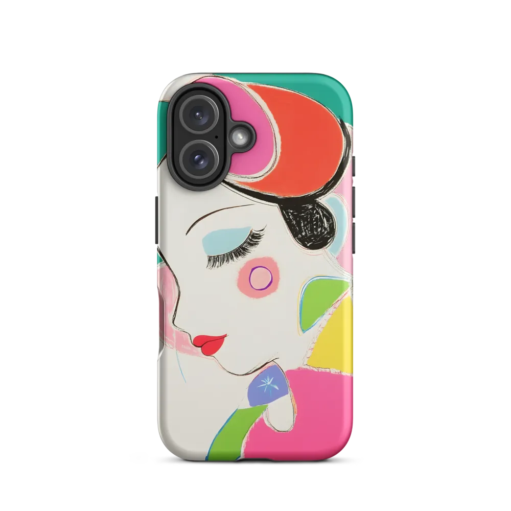 Whimsical Portrait in Colorful Abstraction | Phone Case