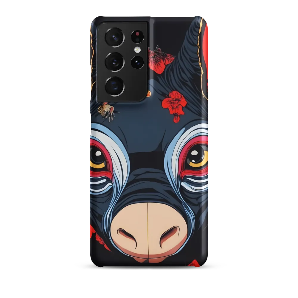 Mystical Bull with Floral Motifs