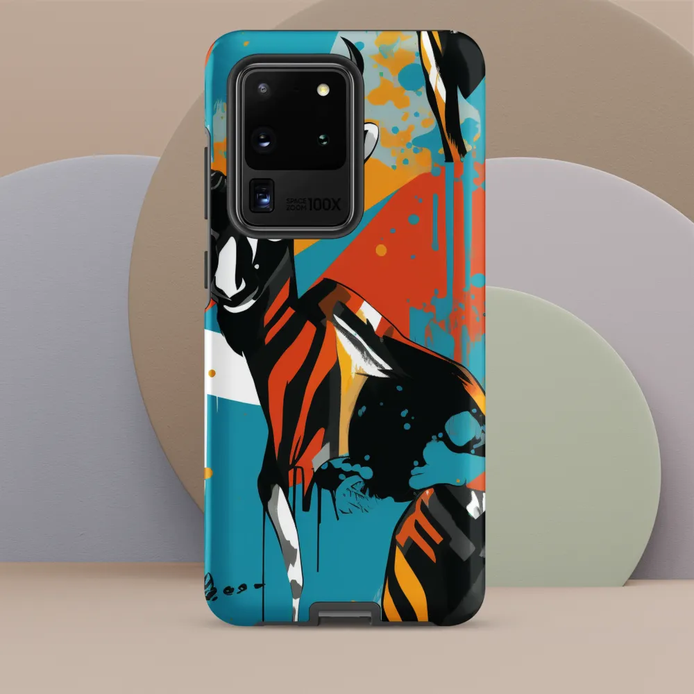 Dynamic Antelope in Vivid Abstract