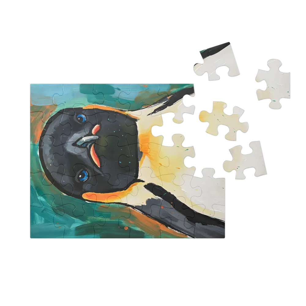 Regal Penguin Portrait 
 Jigsaw Puzzle in Tin Box