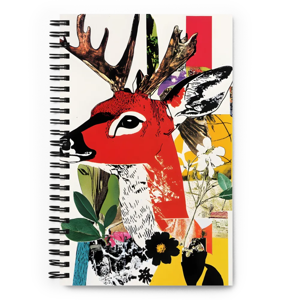 Vibrant Harmony: The Deer in Nature | Spiral Notebook