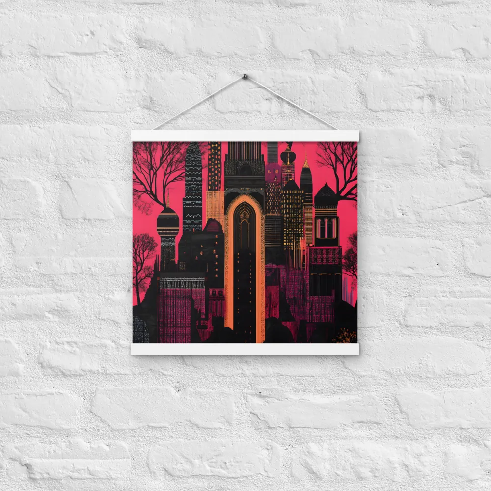Urban Reverie | Poster With White Wood Hanger | 16″×16″
