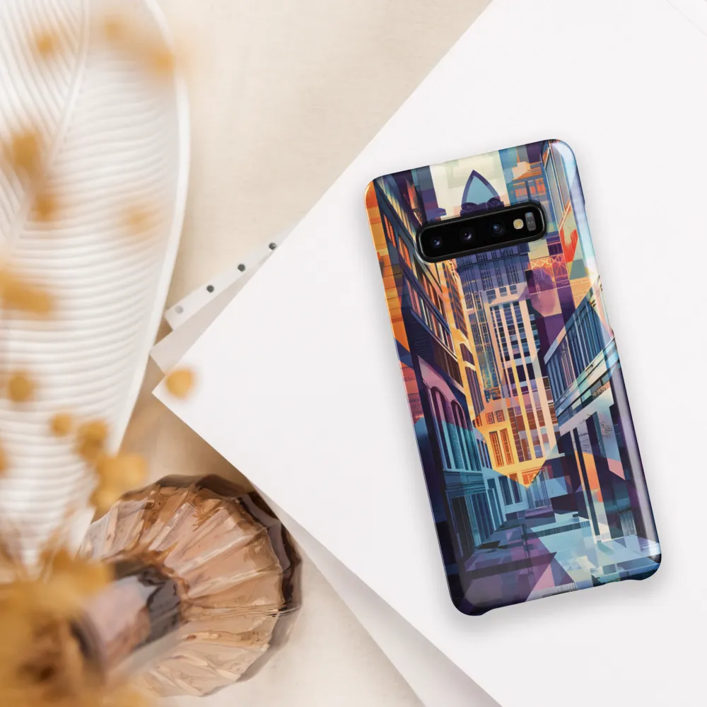 Urban Symphony: A Digital Cityscape | Phone Case |  S10 Plus | Snap Case | Glossy