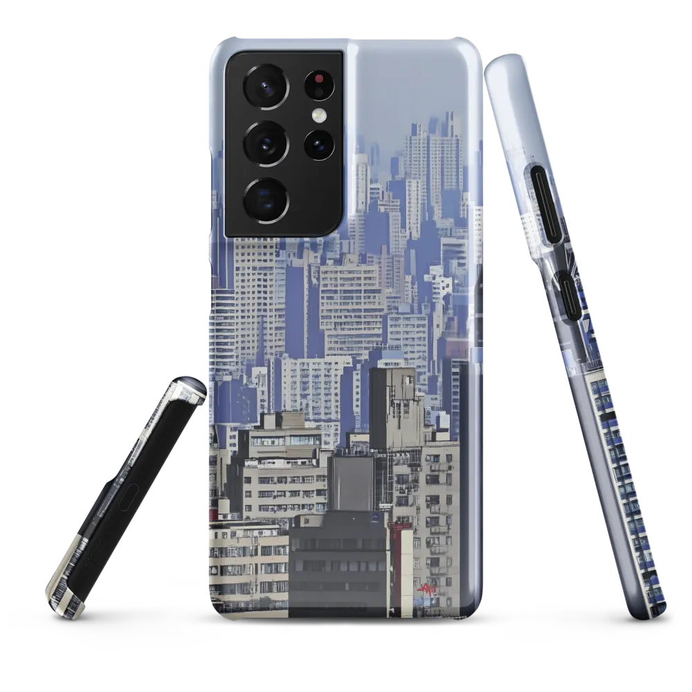 Urban Symphony: A Cityscape in Blues and Grays