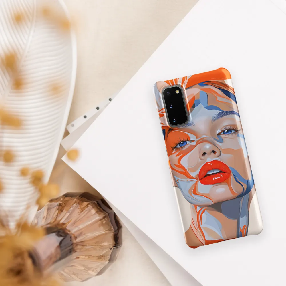 Chromatic Veils — Portrait in Orange and Blue