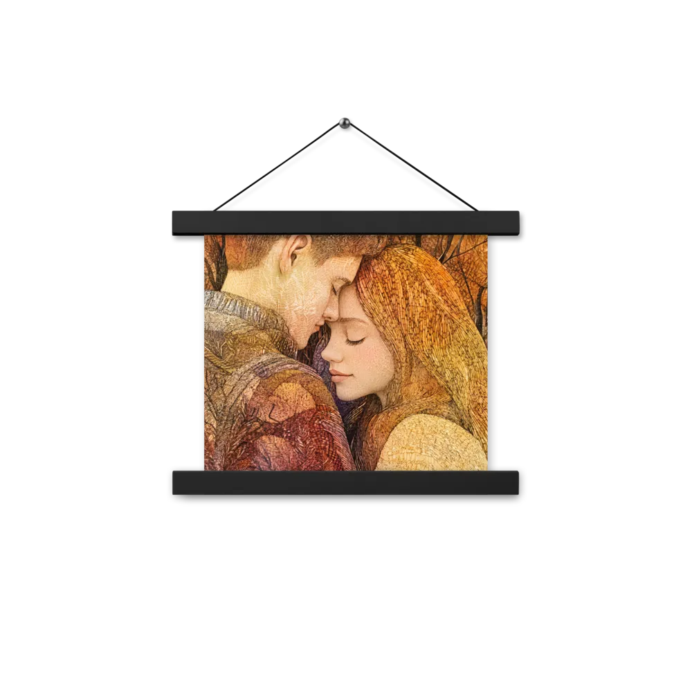 Embrace of Autumn | Poster With Black Wood Hanger | 10″×10″