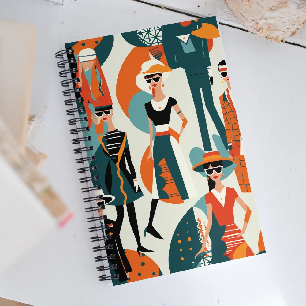 Chic Figures in Pop Art | Spiral Notebook