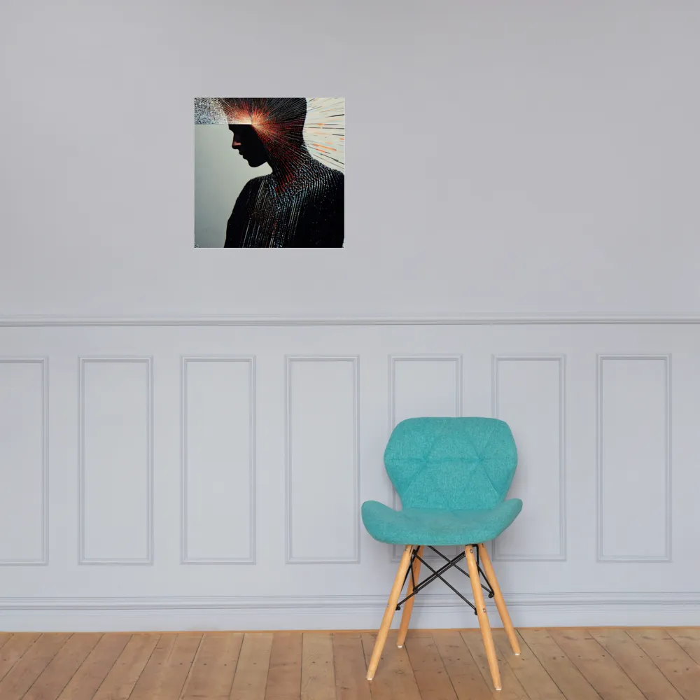 Radiant Reflection: An Abstract Journey of Thought | Poster | 18″×18″