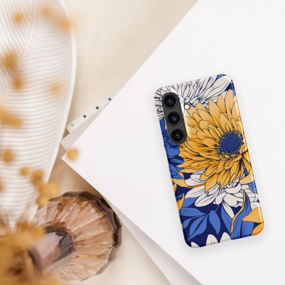 Floral Harmony in Blue and Yellow