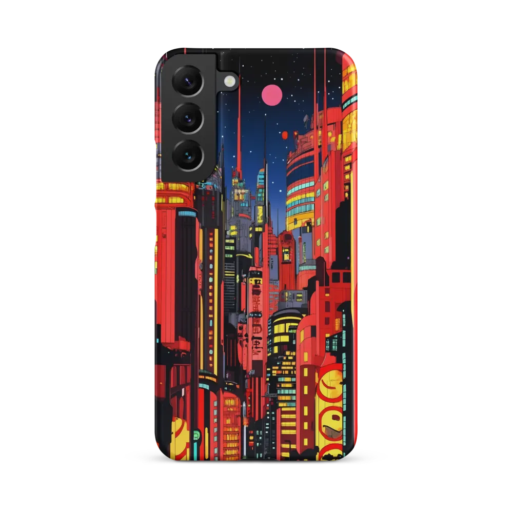 Neon Dreams: A Cyberpunk Cityscape | Phone Case |  S22 Plus | Snap Case | Matte