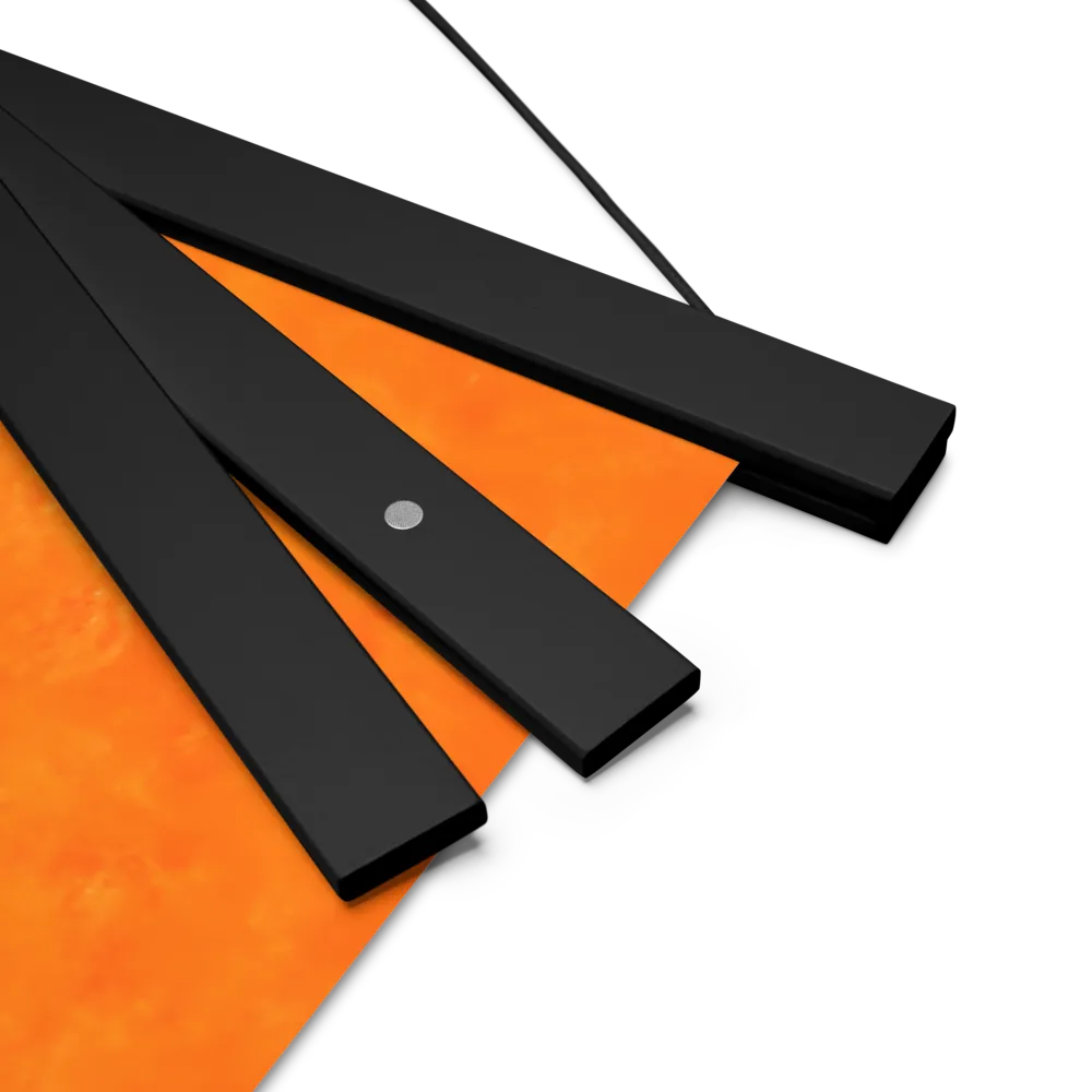 Harmonious Encounters: Abstract Geometry | Poster With Black Wood Hanger | 14″×14″