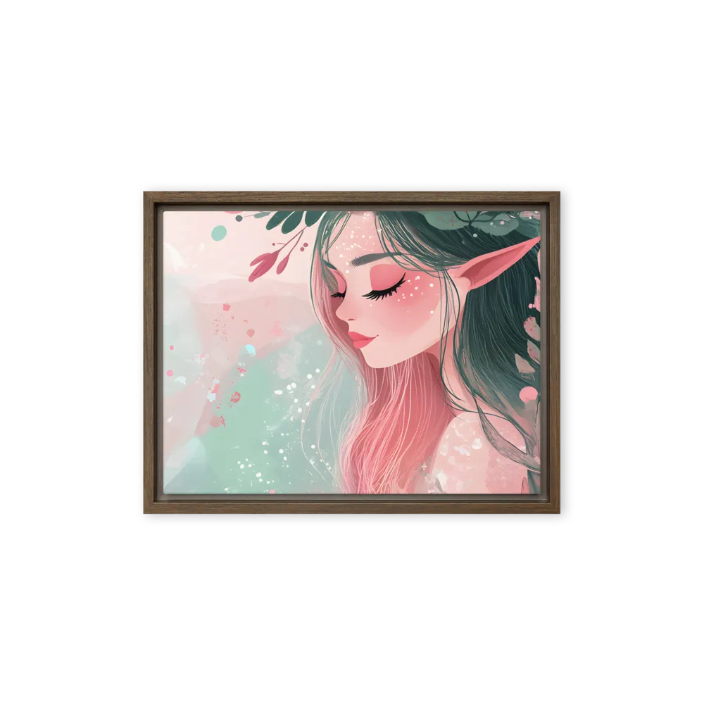 Whispers of Nature | Canvas with Brown Frame | 12″×16″