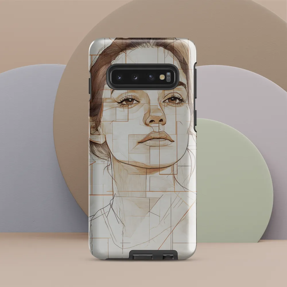 Geometric Serenity: A Minimalist Portrait