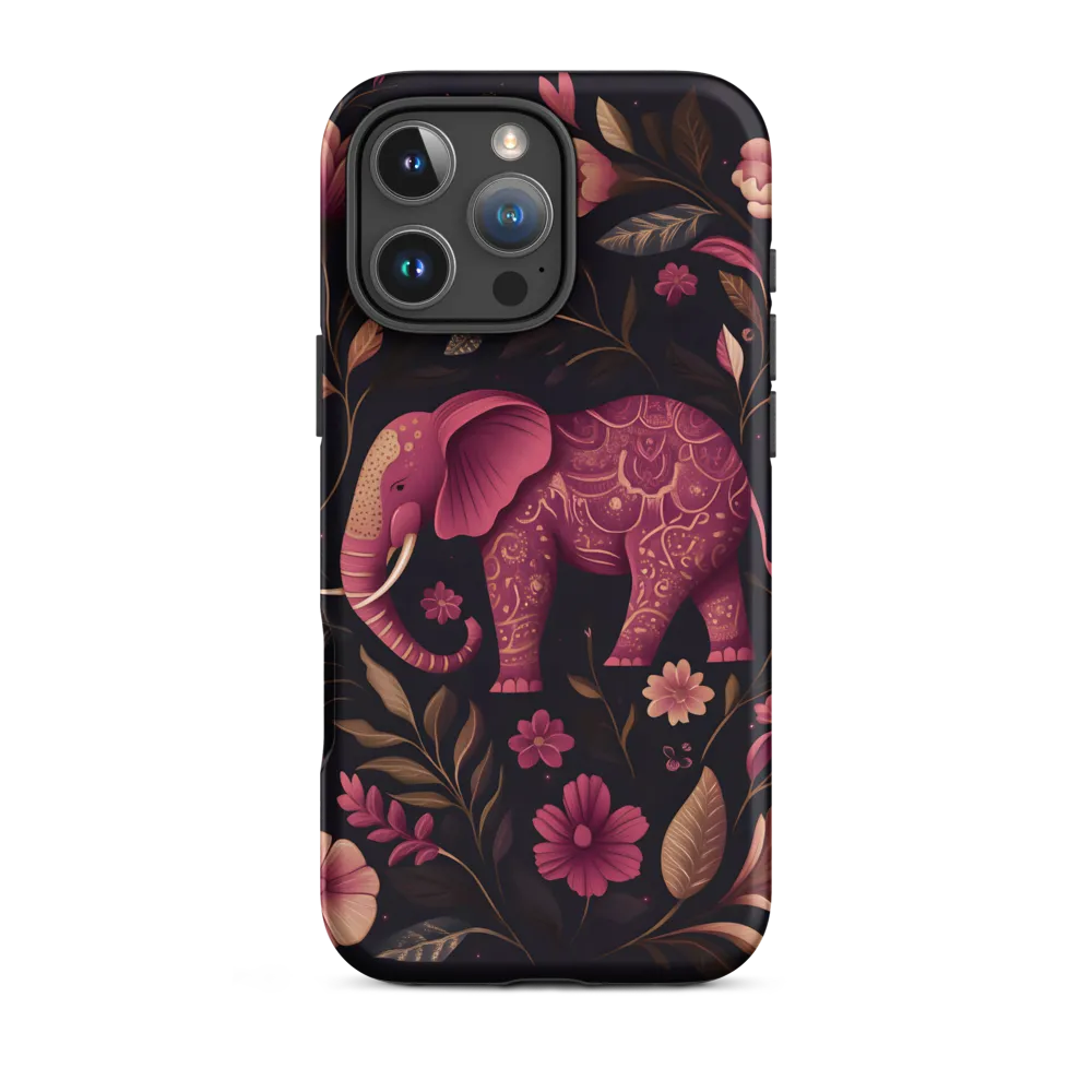 Paisley Elephant in Pink and Gold