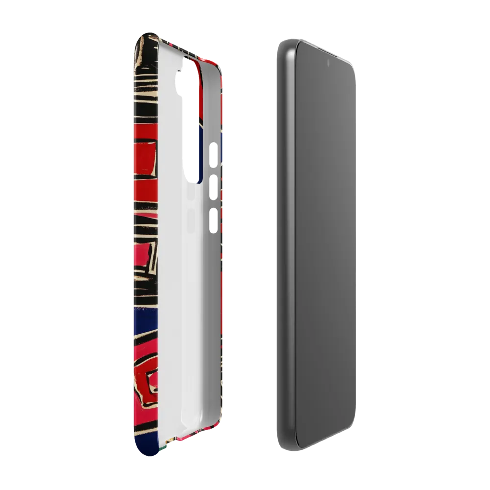 Tile Study in Red and Blue