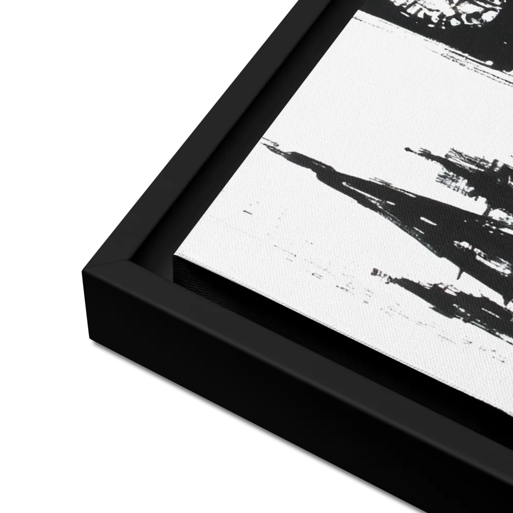 Clock Tower in Motion | Canvas with Black Frame | 18″×24″