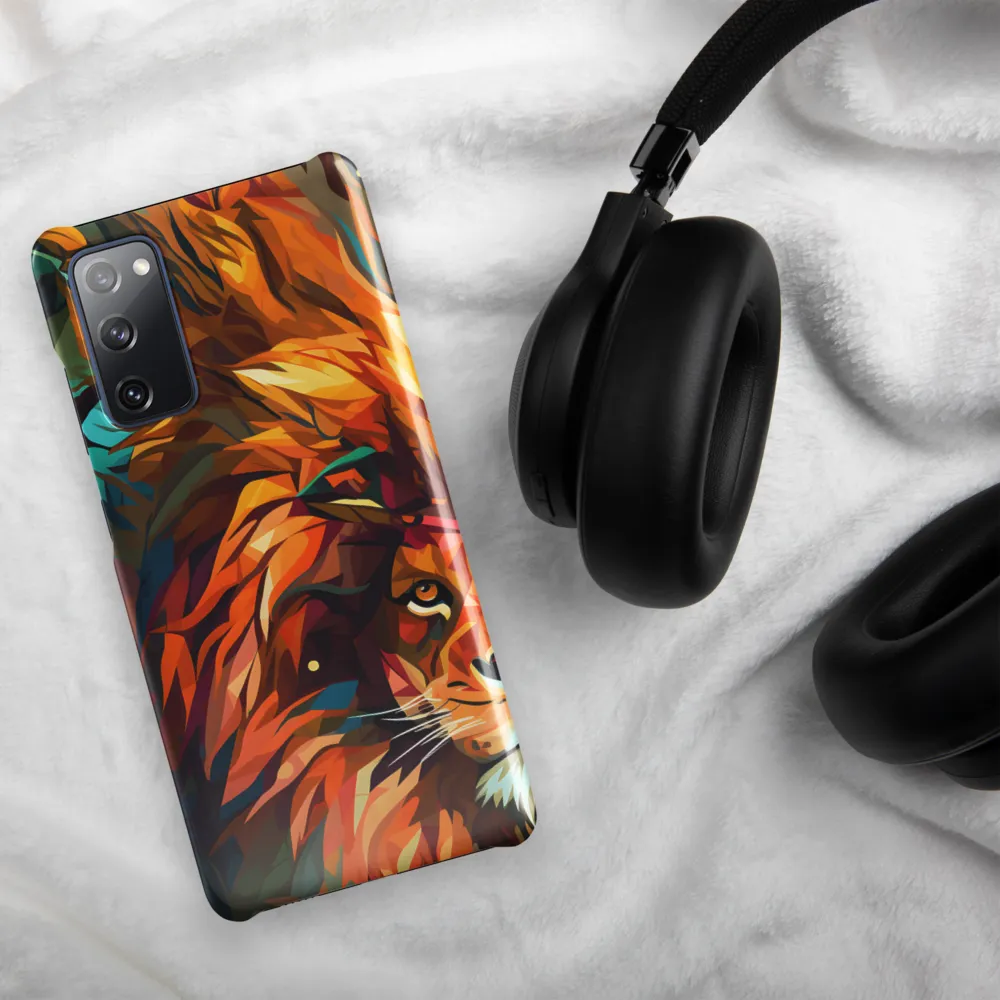 Majestic Gaze: The Polygonal Lion