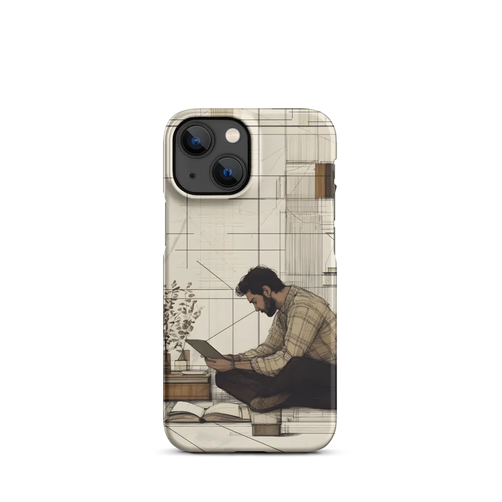 Quiet Reflections in Line | Phone Case |  13 Mini | Snap Case | Matte