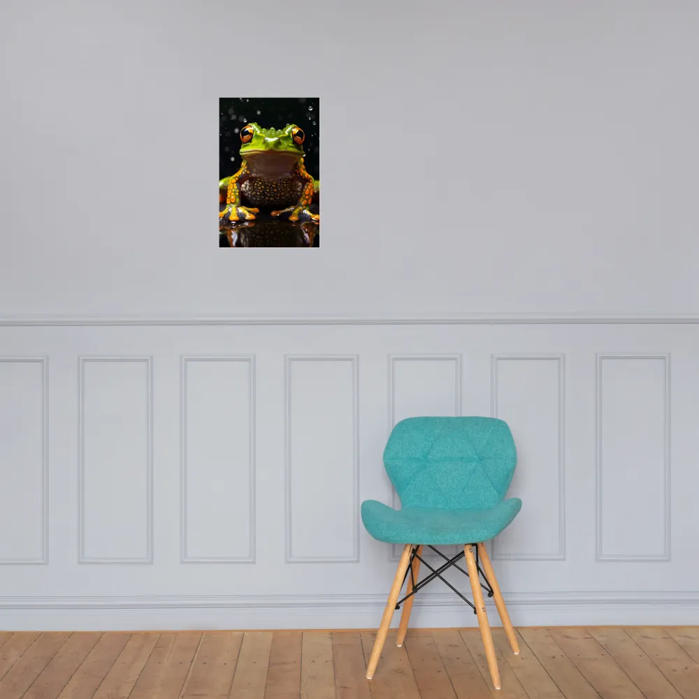 Emerald Elegance: The Frog in Focus | Poster | 12″×18″